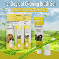 Pet Toothpaste and Toothbrush Set for Dogs and Cats, Beef Flavour