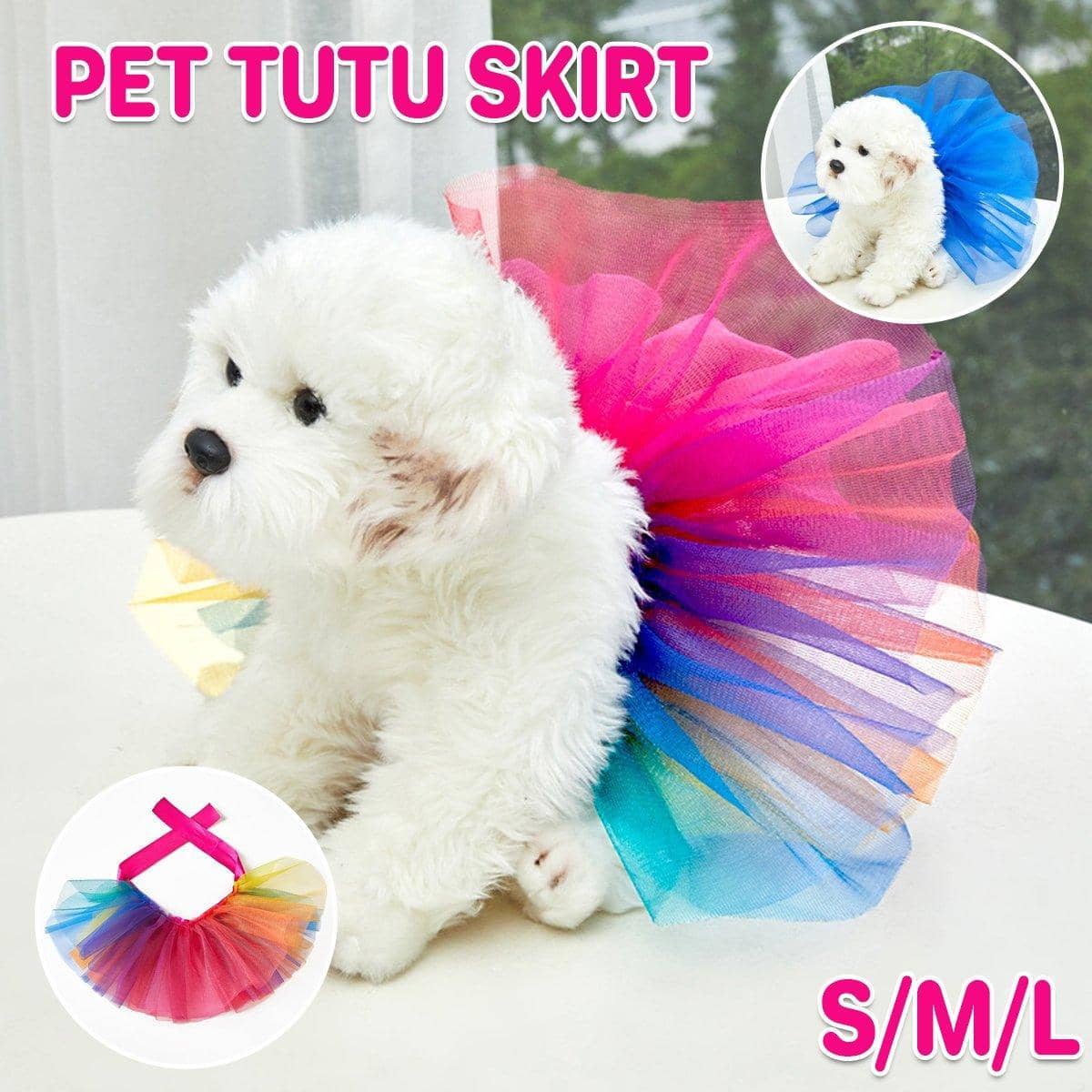 Pet Tutu Skirt for Dogs and Cats - Blue, Small (Skirt Width 20 cm) - view 2
