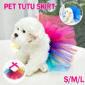 Pet Tutu Skirt for Dogs and Cats - Rainbow, Medium (Skirt Width 25 cm) - view 2