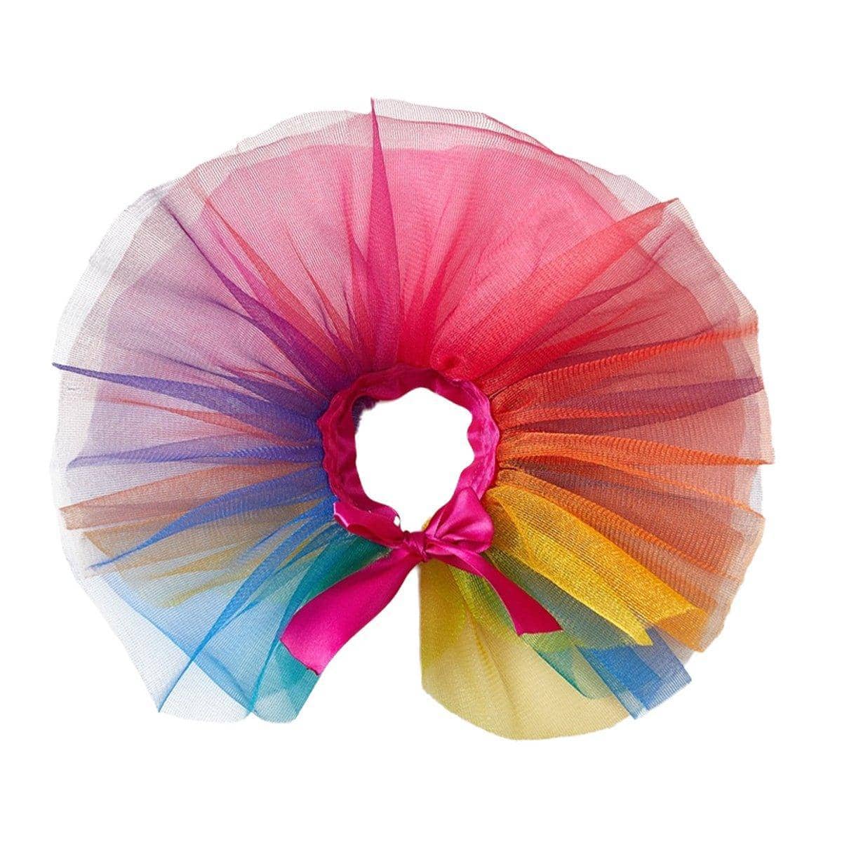 Pet Tutu Skirt for Dogs and Cats - Rainbow, Small (Skirt Width 20 cm)