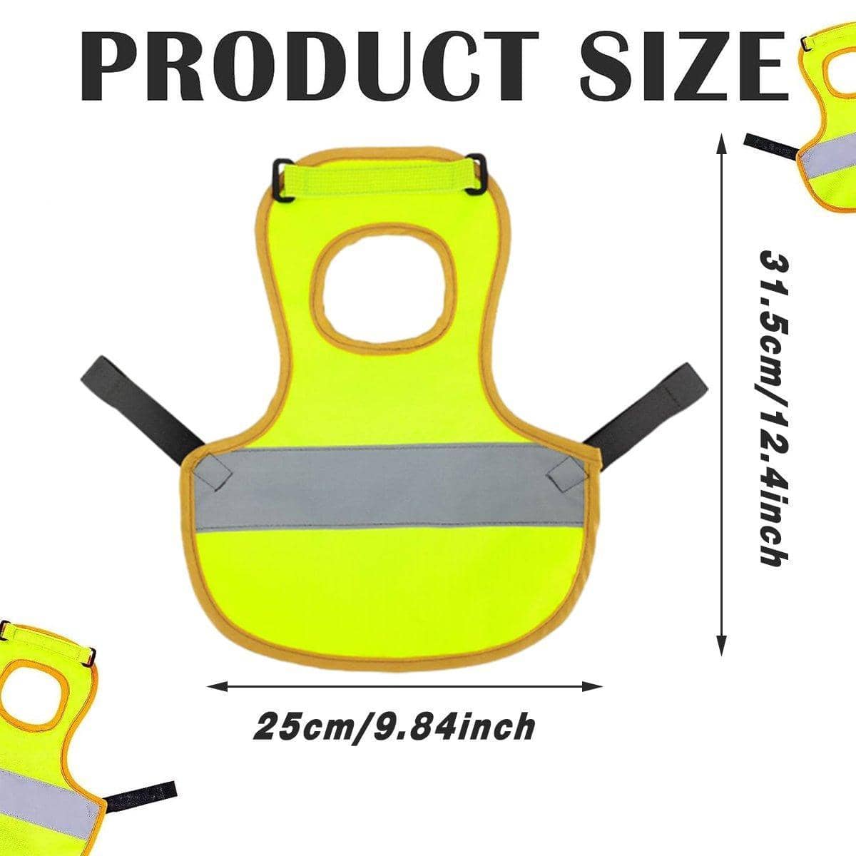 Pet Vest for Chickens Ducks and Geese Reflective Safety Clothing - Green - view 4