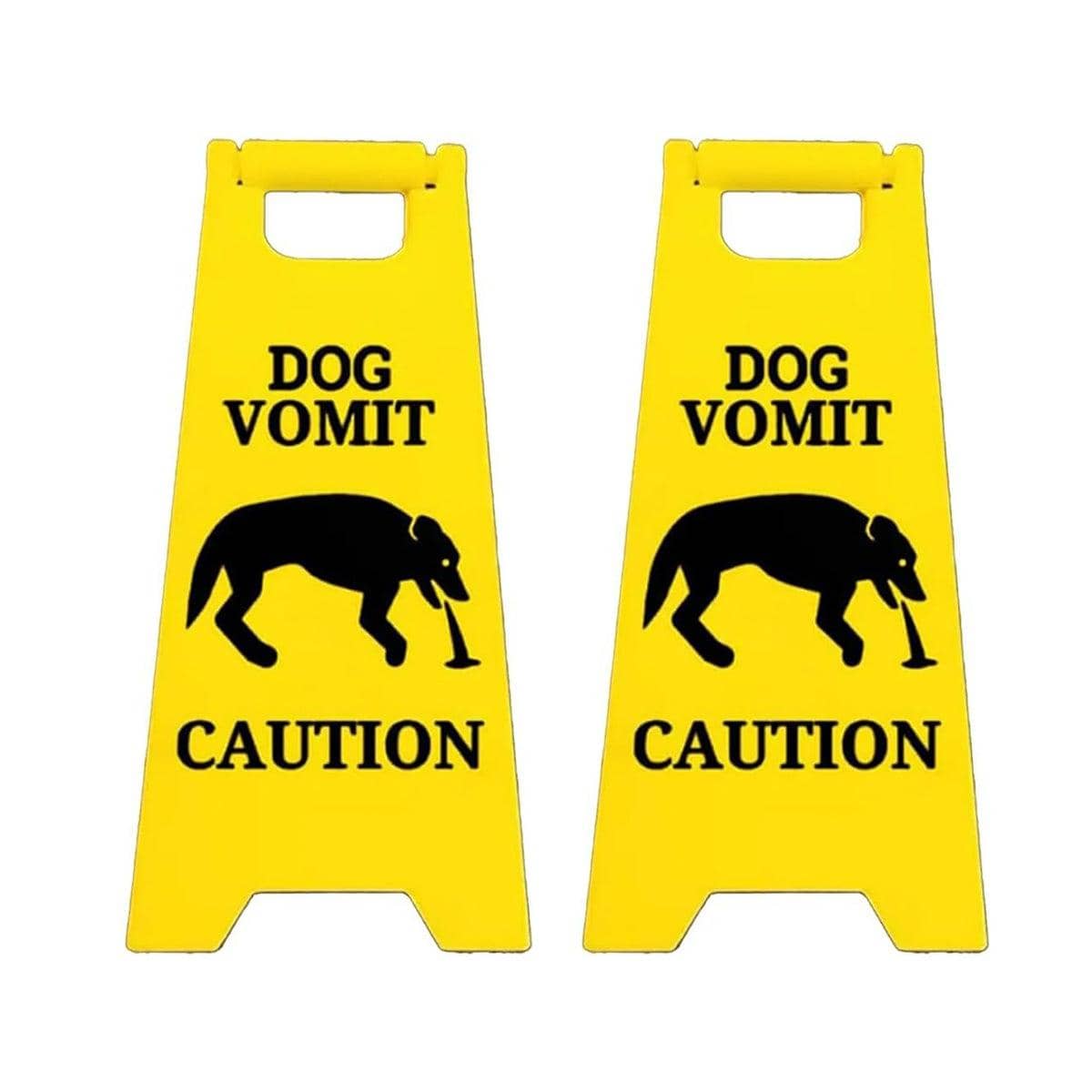 Pet Vomit Warning Signs in Resin, Pack of 2 - Dog