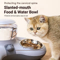 Pet Water and Food Bowl with 1.4 L Removable Tank, Leak Proof Gravity Feeder - view 5