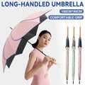 Petal Shape Long Handled Umbrella for Sun and Rain - Mint Green - view 2