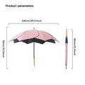 Petal Shape Long Handled Umbrella for Sun and Rain - Mint Green - view 4
