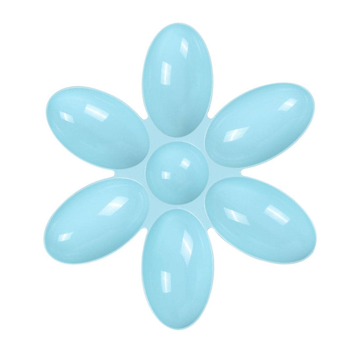 Petal Shaped Multi Pet Feeding Bowl for Cats and Dogs - Blue