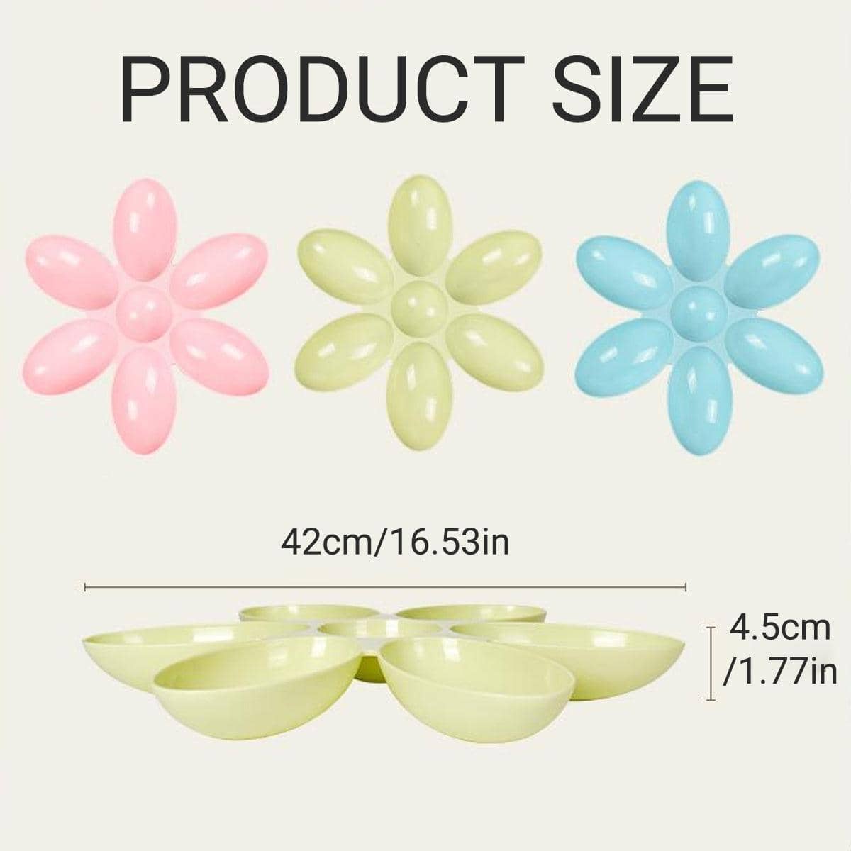 Petal Shaped Multi Pet Feeding Bowl for Cats and Dogs - Blue - view 4