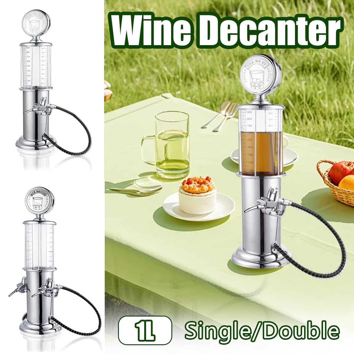 Petrol Pump Style Wine Dispenser, 1 Litre - Single Head - view 2