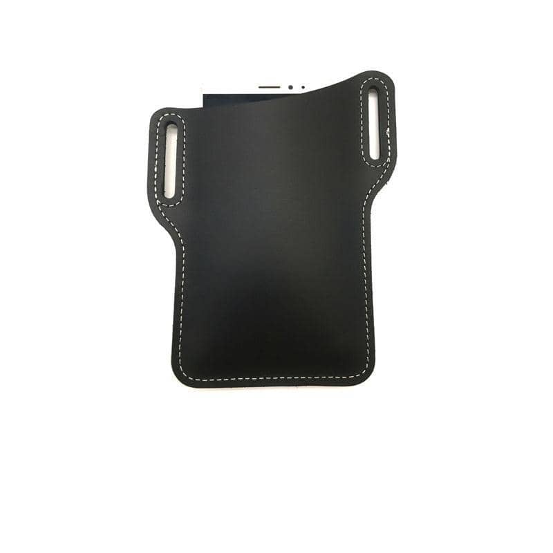 Phone Belt Pouch in Faux Leather, 16.8 x 13.4 cm - Black