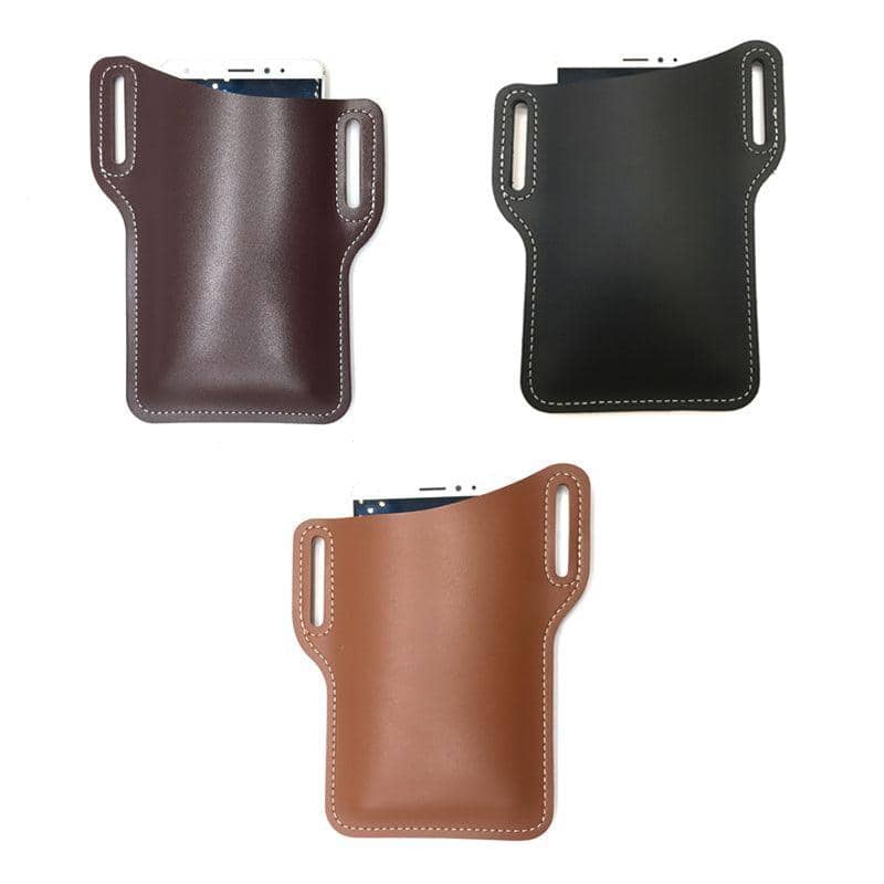 Phone Belt Pouch in Faux Leather, 16.8 x 13.4 cm - Black - view 3