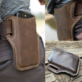 Phone Belt Pouch in Faux Leather, 16.8 x 13.4 cm - Brown - view 5
