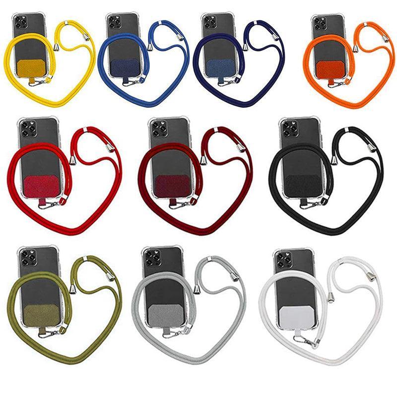 Phone Lanyard Adjustable 160cm Nylon Strap with Patch - Blue - view 3