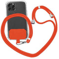 Phone Lanyard Adjustable 160cm Nylon Strap with Patch - Orange