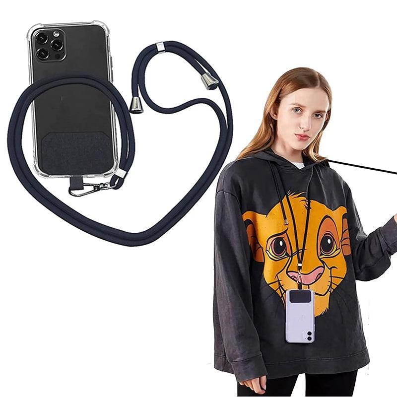 Phone Lanyard Adjustable 160cm Nylon Strap with Patch - Orange - view 9