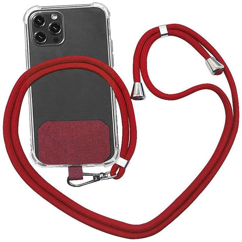 Phone Lanyard Adjustable 160cm Nylon Strap with Patch - Red - view 10