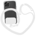 Phone Lanyard Adjustable 160cm Nylon Strap with Patch - White