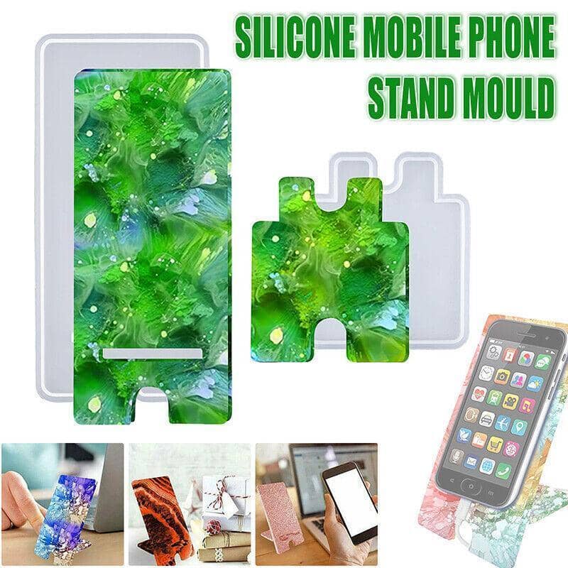 Phone Stand Silicone Mould Set, 21.5 x 10 cm and 10 x 12 cm, Pack of 2