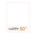 Photo Booth Props Paper Picture Frame - Happy 50th, 68 x 48 cm