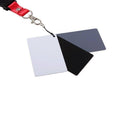 Photography Grey Card White Balance Set 18% with Black, White and Lanyard - view 3