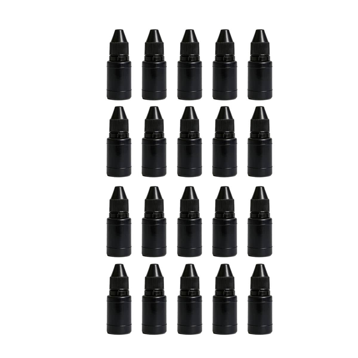 Photosensitive Stamp Ink Refill Bottles 10ml, 20 Pack - Black