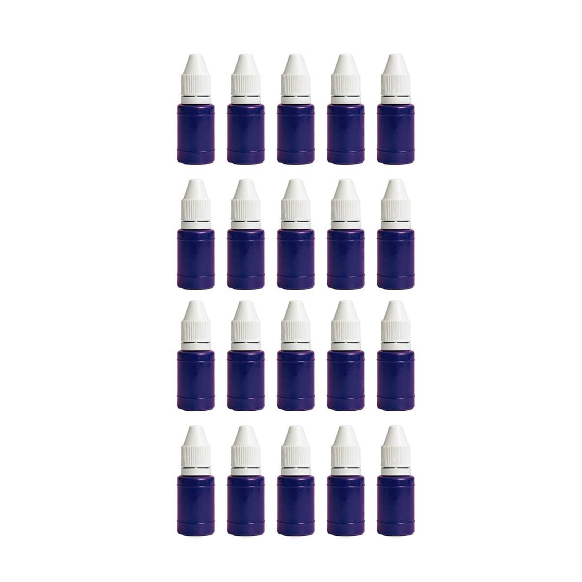 Photosensitive Stamp Ink Refill Bottles 10ml, 20 Pack - Blue