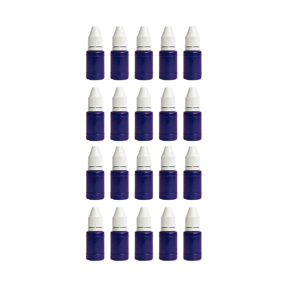 Photosensitive Stamp Ink Refill Bottles 10ml, 20 Pack - Blue