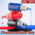 Photosensitive Stamp Ink Refill Bottles 10ml, 20 Pack - Blue - view 2
