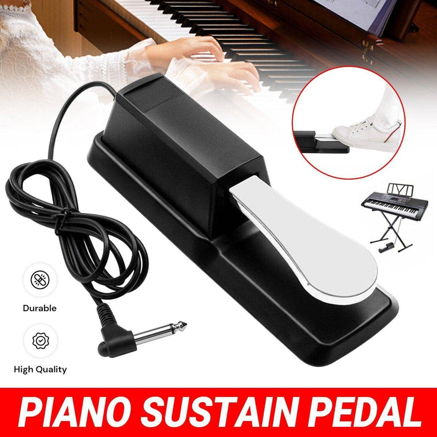 Piano Sustain Pedal for Digital Keyboards, Black