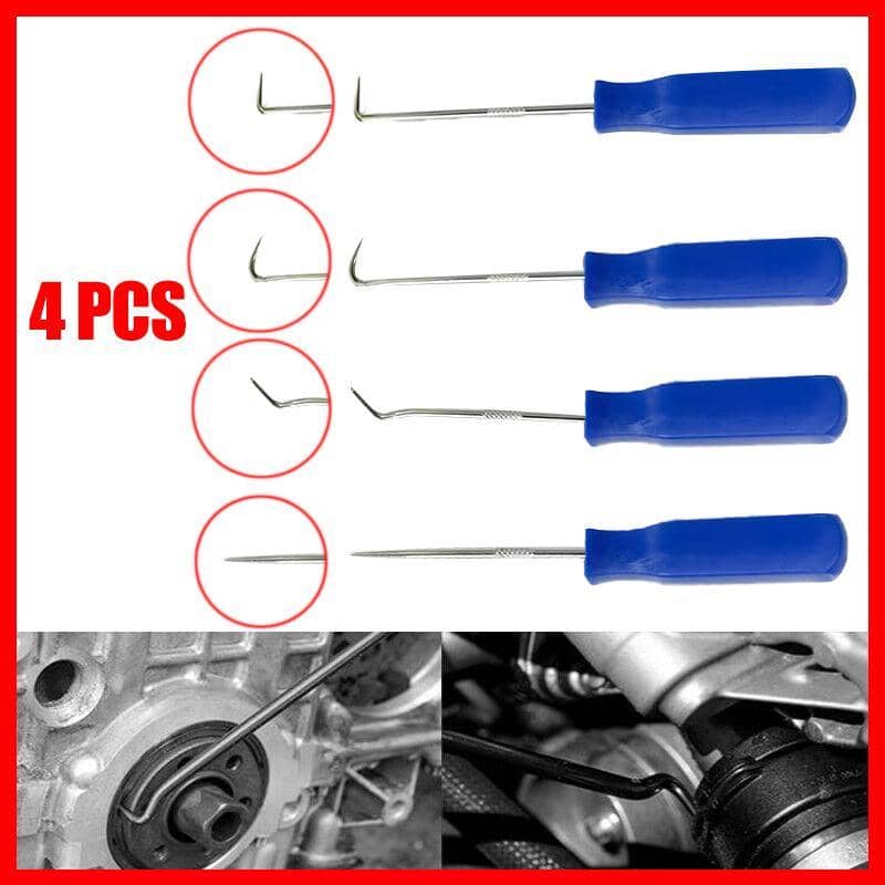 Pick and Hook Tool Set for O-Rings and Automotive Repairs, Set of 4