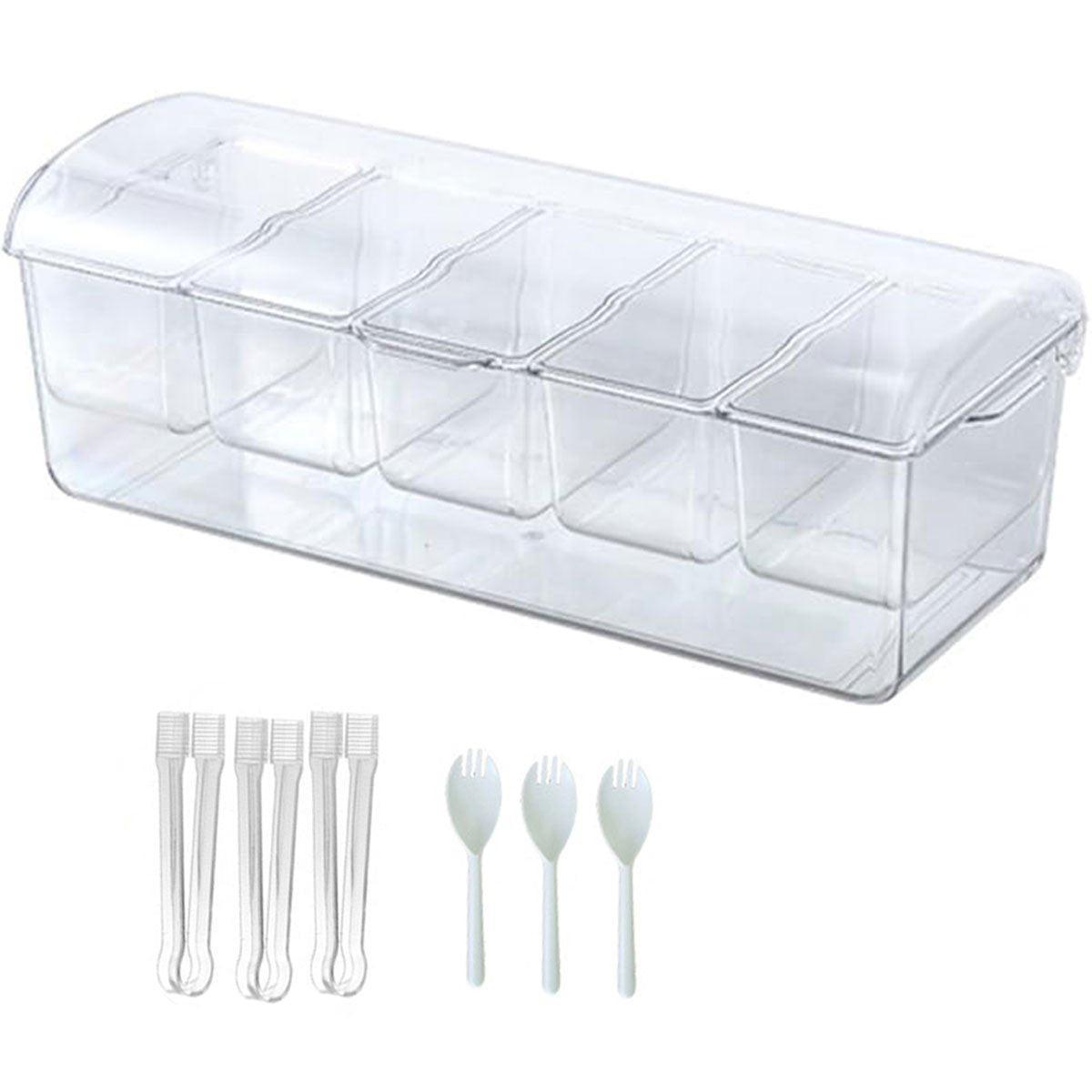 Picnic Ice Box Food Storage Container - 5 Removable Compartments - view 2
