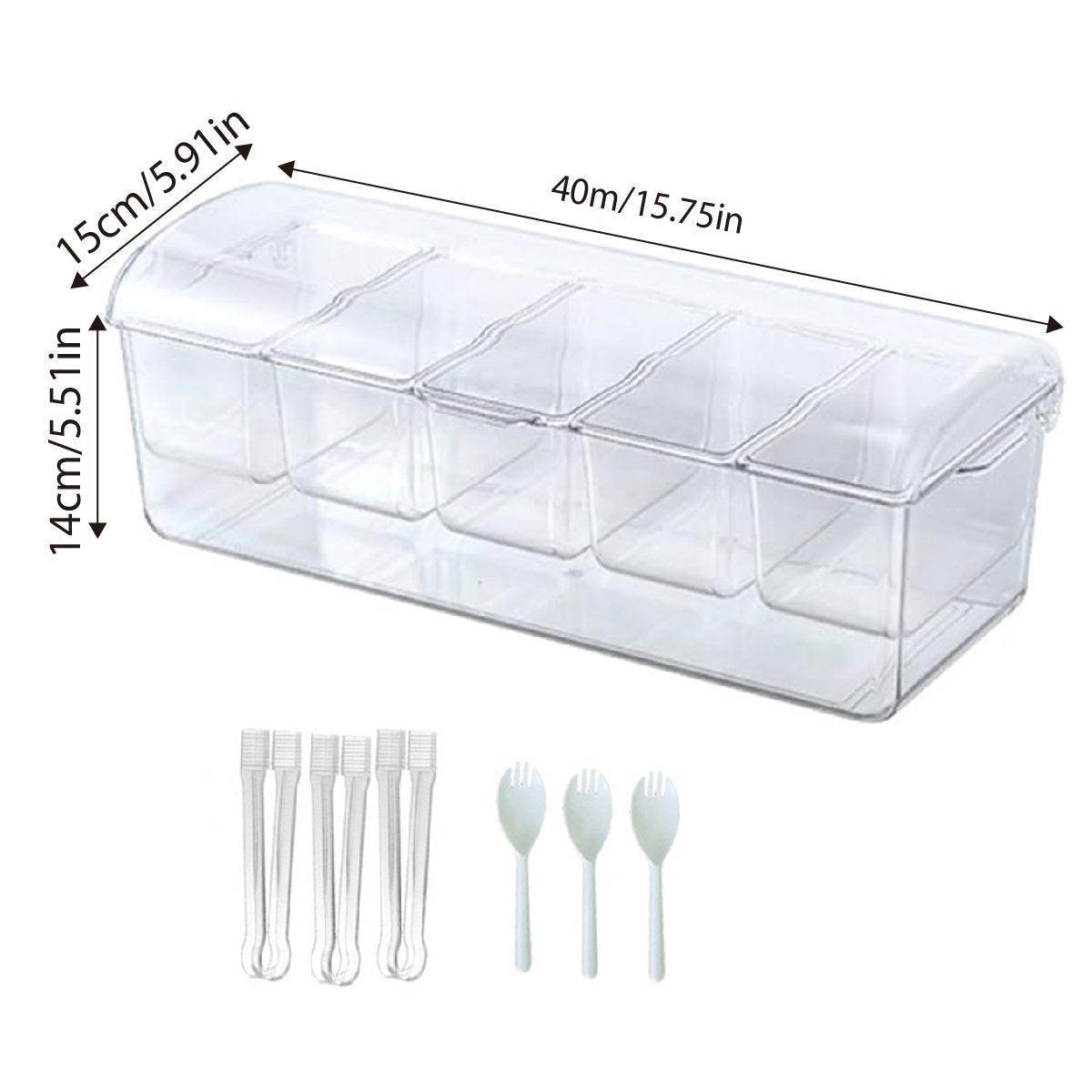 Picnic Ice Box Food Storage Container - 5 Removable Compartments - view 3