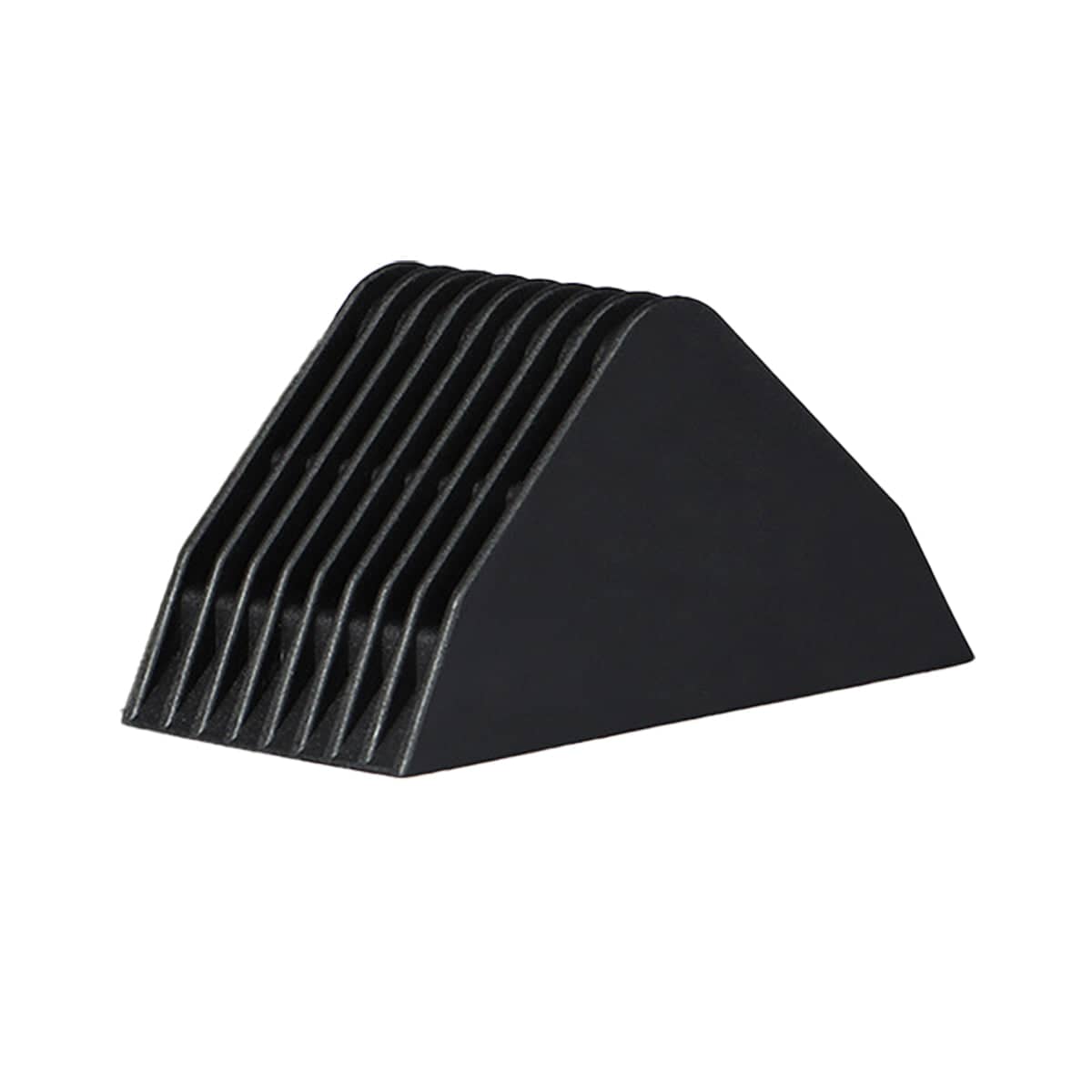 Picture Frame Corner Protectors, Pack of 50 - Black Ridged Wedge, Style 1