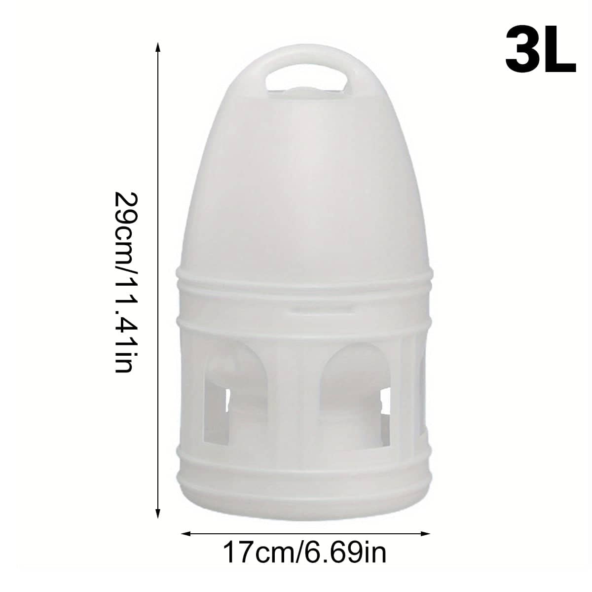 Pigeon Drinker 3 Litre White Plastic Bird Water Dispenser with Handle - view 3
