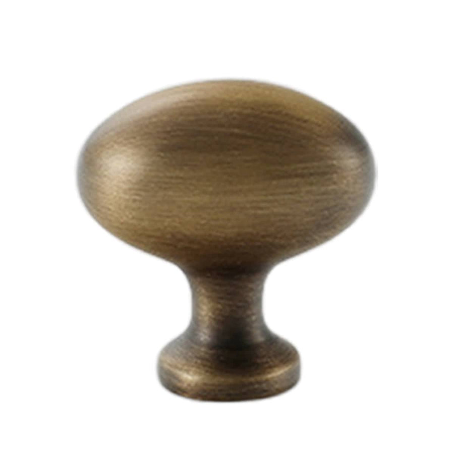 Pigeon Egg Cabinet Knob, Single Hole - Antique Bronze