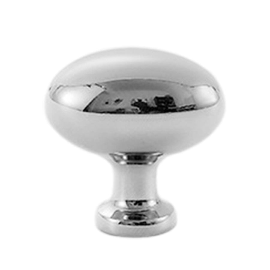 Pigeon Egg Cabinet Knob, Single Hole - Silver