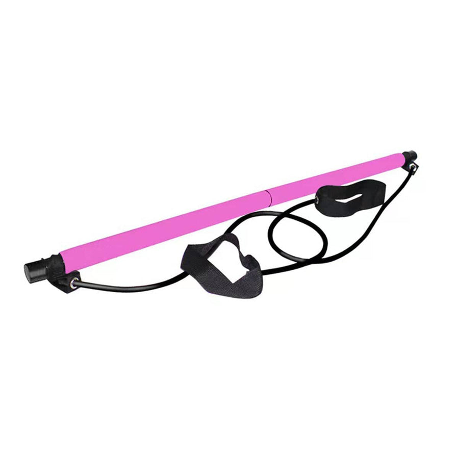 Pilates Stick Multi Functional Fitness Stick Elastic Training Rope - Pink