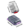 Pill Case Vitamin Holder Double Layer, 10 Compartments - Red, Pack of 2 - view 4