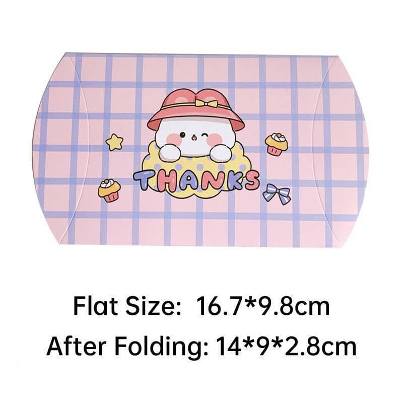 Pillow Shape Paper Gift Boxes, Pack of 100 Folding Cartons for Party and Wedding Favours - view 3