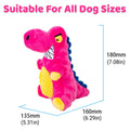 Pink Dinosaur Plush Squeaky Dog Toy for Medium Dogs, Chew Resistant Interactive Toy - view 3