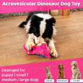 Pink Dinosaur Plush Squeaky Dog Toy for Medium Dogs, Chew Resistant Interactive Toy - view 4