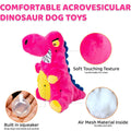 Pink Dinosaur Plush Squeaky Dog Toy for Medium Dogs, Chew Resistant Interactive Toy - view 5