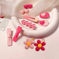 Pink Hair Clips Pack of 2 - Four Hearts Ombre - view 4