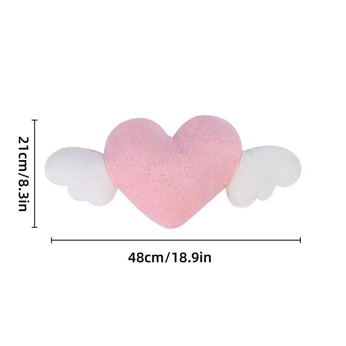 Pink Heart Car Headrest Neck Pillow with Wings for Comfortable Driving - view 3