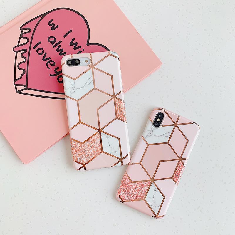 Pink Marble Shockproof Silicone Phone Case - For iPhone 12 - view 8