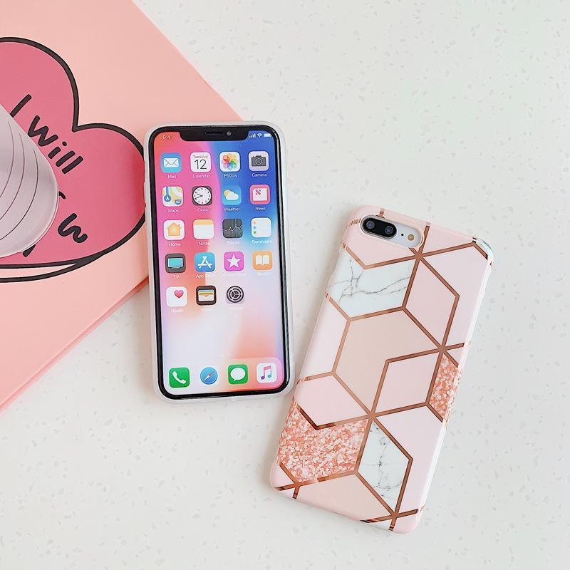 Pink Marble Shockproof Silicone Phone Case - For iPhone 13 Pro Max - view 13