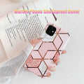 Pink Marble Shockproof Silicone Phone Case - For iPhone 13 Pro Max - view 2