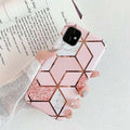 Pink Marble Shockproof Silicone Phone Case - For iPhone 14 Plus - view 5