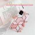 Pink Marble Shockproof Silicone Phone Case - For iPhone 14 Pro Max - view 2
