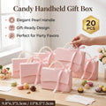 Pink Pearl Handle Candy Gift Box, Pack of 20 Wedding Favour Boxes - Large 13 x 8.5 x 7.5 cm - view 2