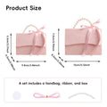 Pink Pearl Handle Candy Gift Box, Pack of 20 Wedding Favour Boxes - Large 13 x 8.5 x 7.5 cm - view 4